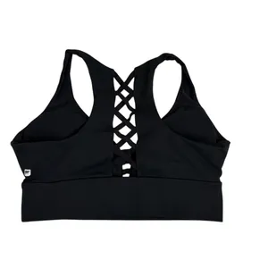 Fabletics Caged Long Black Athletic Strappy Racerback Sports Bra Size Medium thumbnail 2