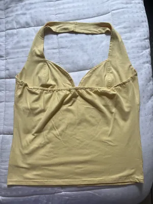 Yellow Halter top Size L thumbnail 2