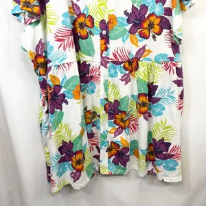 Woman Within Plus Size 34/36W Top‎ 4X Floral Babydoll White Tropical Pockets 105 thumbnail 5