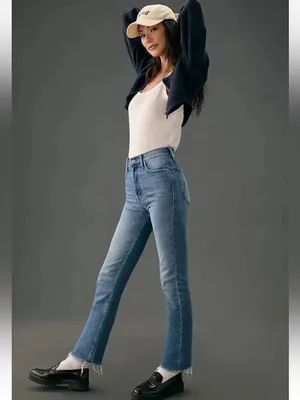 Mother The Tomcat Ankle Fray Jeans in From Out of Town thumbnail 2