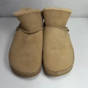 FitFlop Size 9 Mukluk Short Boots Tan Suede Shearling Lined 027-040 Ankle Boot thumbnail 4