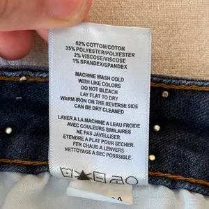 Vigoss Studded Wide Leg Jeans Womens 3/26 Blue thumbnail 5