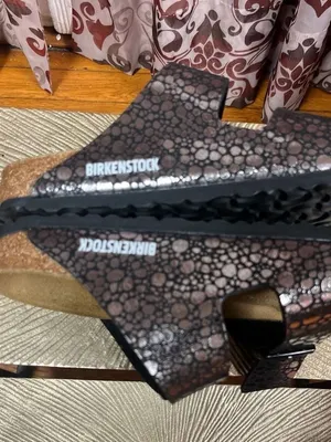 Birkenstock Arizona Metallic Stones Black Bronze Sandals Size 37 thumbnail 4