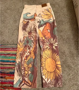 Free People We The Free Printed Mid Ride Jeans thumbnail 4