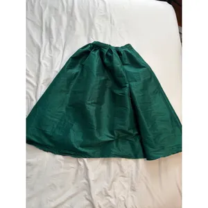 Super Skirt Pleated Midi Emerald Green Shimmer Taffeta High‎ Waisted Small thumbnail 2