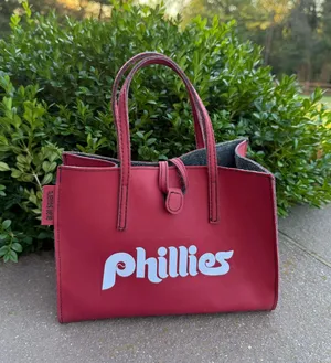 Custom made Philadelphia Phillies Mini Red Matte Hand Bag thumbnail 1