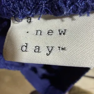 A New Day Womens S Navy Blue Side Stripe Pull On Pants Wide Leg Track Athleisure thumbnail 7