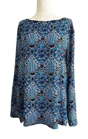 Loft Blue Long Sleeve Blouse Women's Size Large | 74-21 thumbnail 1