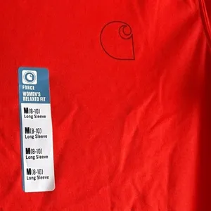 NEW Carhartt Force Sun Defender Women’s Orange Red Long Sleeve Shirt NWT Medium thumbnail 2