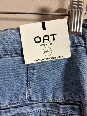 Oat New York High Rise Wide Leg Light Blue Denim Drawstring Jeans thumbnail 5