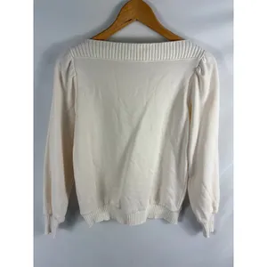 Ann Taylor LOFT Off Shoulder Cream Sweater Size Small thumbnail 3