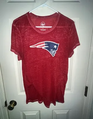 '47 Brand New England Patriots Distressed Logo Burnout T-Shirt thumbnail 1