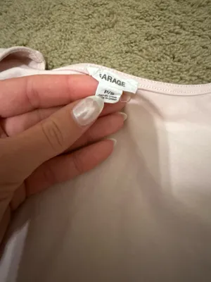 Garage pink square neck top thumbnail 2