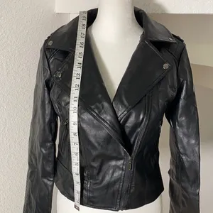 Women’s Black Faux Leather Jacket Small Lil Peep NWT thumbnail 6