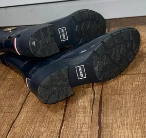 Tommy Hilfiger Kippa Dark Navy Blue Rubber Ankle Rain Boots 7 thumbnail 4