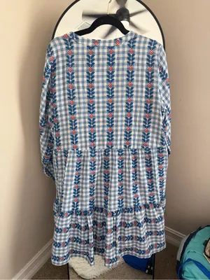 Mud Pie Blue and White Gingham Eliza Yarn Dye Dress thumbnail 10