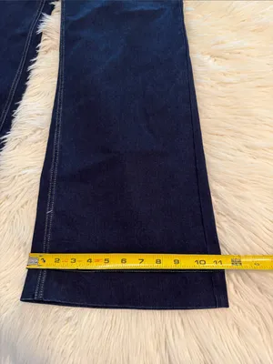FLAMINGALS Dark Blue Wide-Leg Women's Jeans size XL brand new inseam 30” thumbnail 5