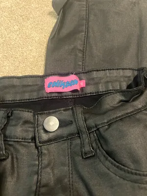 Edikted Black Leather Pants thumbnail 2