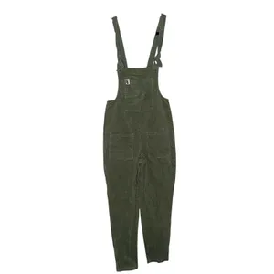 Lucy & Yak Corduroy Overalls Women US 2 Green Excellent Organic Cotton Dungarees thumbnail 4