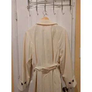 Ann Klein Belted Trench Coat Ivory- Women’s M thumbnail 9