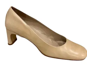 Kenneth Cole Retro Cocktail Hour Square Toe Heels Shoes Cream Tan 10 Dress thumbnail 1