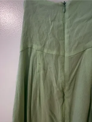 Olivaceous Light Lime Colored Knot-Front Slip Mini Dress thumbnail 8