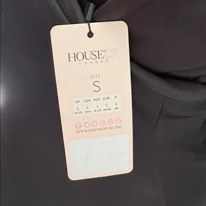 House of CB Black Long Sleeve Mink Dress NEW thumbnail 9