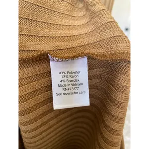 Nine West Ribbed Knit Midi Dress Tank Camel‎ S Preppy Minimalist Resort Neutral thumbnail 5