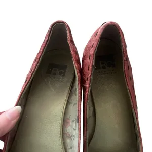 BC Women's Size 8 Red Textured Leather Grunge‎ Steam Punk Cone Heels thumbnail 10