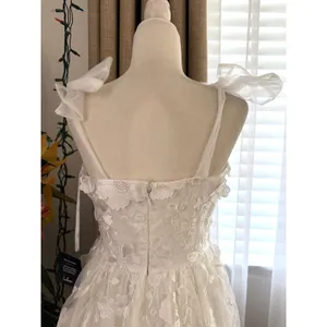 Lulus Classic Romance White 3D Floral Applique Tie-Strap Mini Dress thumbnail 10