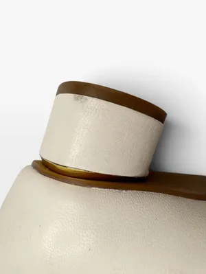 Franco Sarto Citrus Cream Leather Almond Toe Round Block Heel SZ 9.5 thumbnail 3