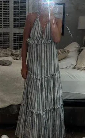 Blue And White Stripe Dress thumbnail 1