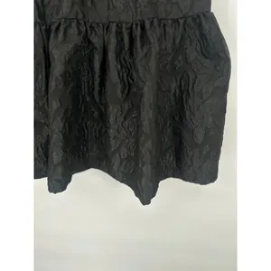 J. CREW Size 2 Floral Jacquard Strappy‎ Tiered Mini Dress Black Party Holiday thumbnail 4
