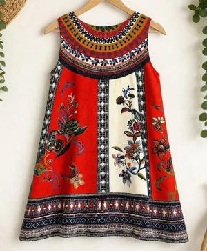 Maeve Anthropologie Cirque Swing Dress XS Petite Multicolor Floral Artsy Boho thumbnail 1