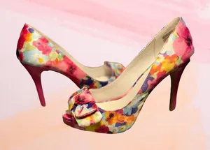 Fiona floral heels size 6.5 thumbnail 1