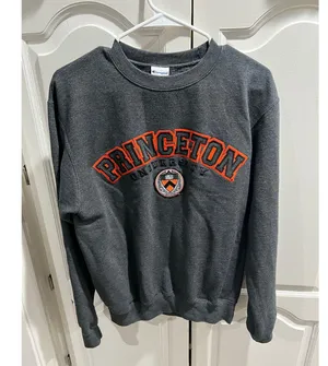 Champion Princeton University Crewneck Sweatshirt Small Gray Embroidered College thumbnail 5
