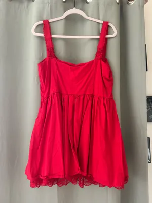 Finesse Red lace trim mini dress thumbnail 5