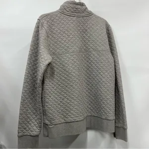 Patagonia Quilted Gray sweatshirt organic cotton snap pullover Sweater thumbnail 10
