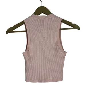 Wilfred Arlo Ribbed Knit Sleeveless Tank Top Dusty Rose Pink Minimalist Size XS thumbnail 3