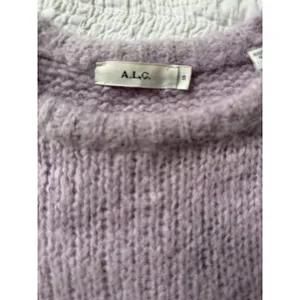 A.L.C. Alpaca Blend Sweater Small Petite Lavender Purple Cropped thumbnail 8