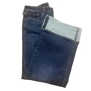 NYDJ Teresa Wide Leg Jeans Womens 8 Blue Excellent Cuffed Lift Tuck High Rise thumbnail 9