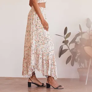 Free People Pretty Daze Ivory Floral Print Maxi Skirt thumbnail 2