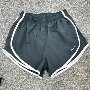Nike Dri-FIT Size‎ Small Running Shorts Women's Gray White Athletic Gym Training thumbnail 1