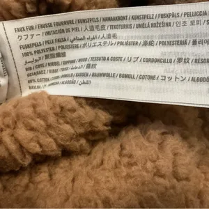 Abercrombie & fitch soft AF Sherpa Teddy quater zip pullover in camel Sz M thumbnail 3