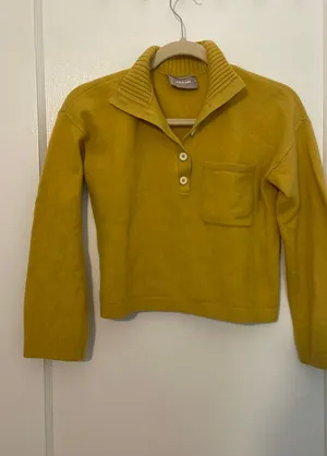 Everlane Cashmere Cropped Polo Sweater thumbnail 1