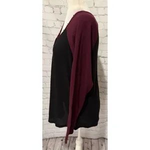 Torrid Waffle V-Neck Henley Raglan Long Sleeve Tee Size 2 / 2X thumbnail 4