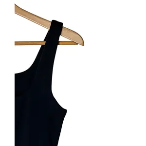 Aritzia Babaton Square Neck Biker Short Romper Women Medium Black Bodysuit thumbnail 8
