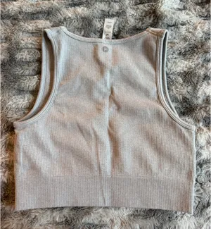 90 Degrees by Reflex Seamless Raya Crop Tank - Gray M thumbnail 2