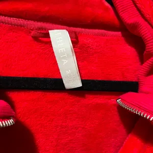 ATHLETA‎ Women's Zip-Up Hoodie Hibiscus Red Heavy Weight size medium thumbnail 2