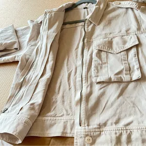 YFB Young Fabulous & Broke Beige Flap pocket Crop jacket, tencell blend, L NWOT thumbnail 6